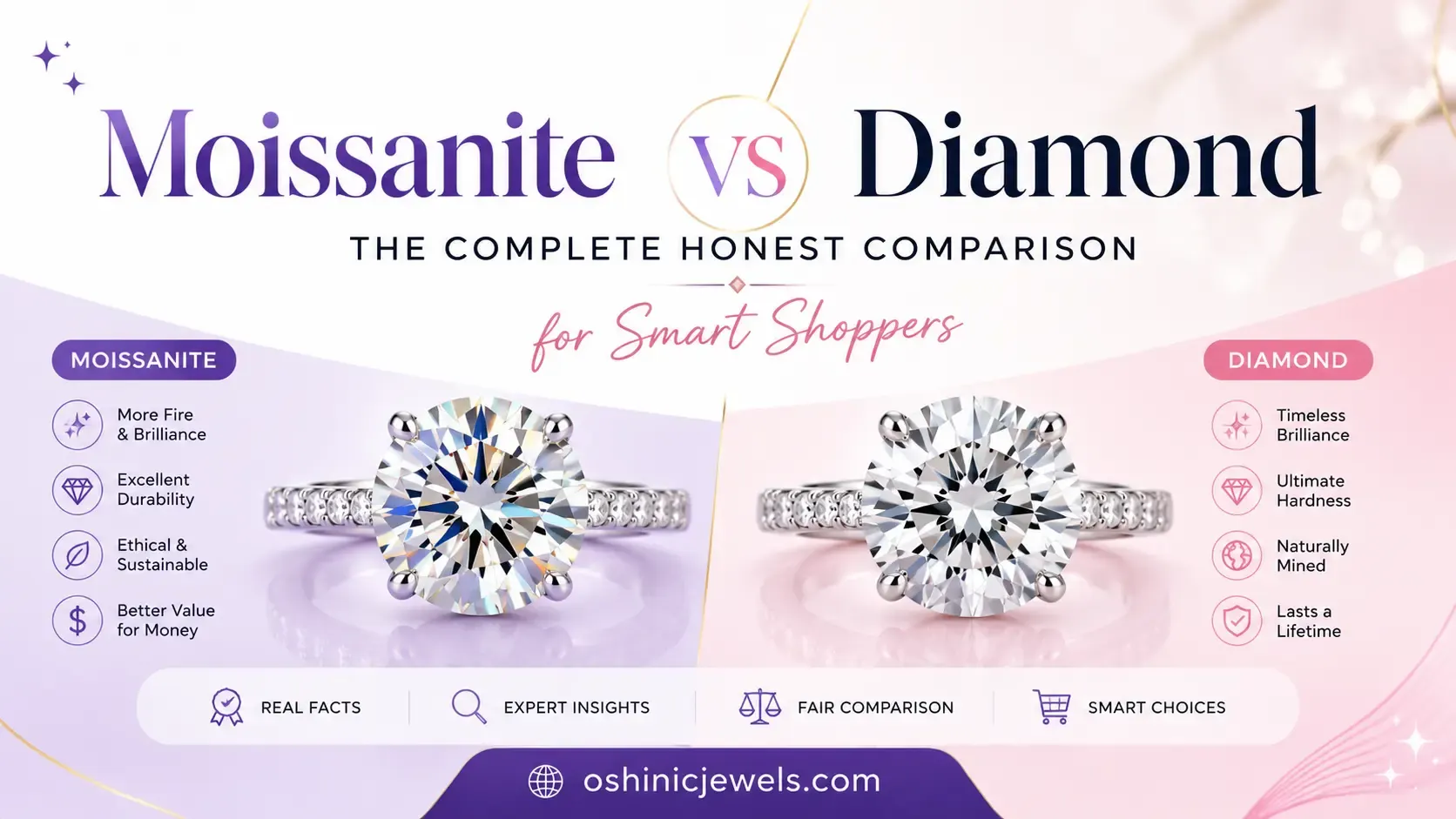 Moissanite vs Diamond: The Complete Honest Comparison for